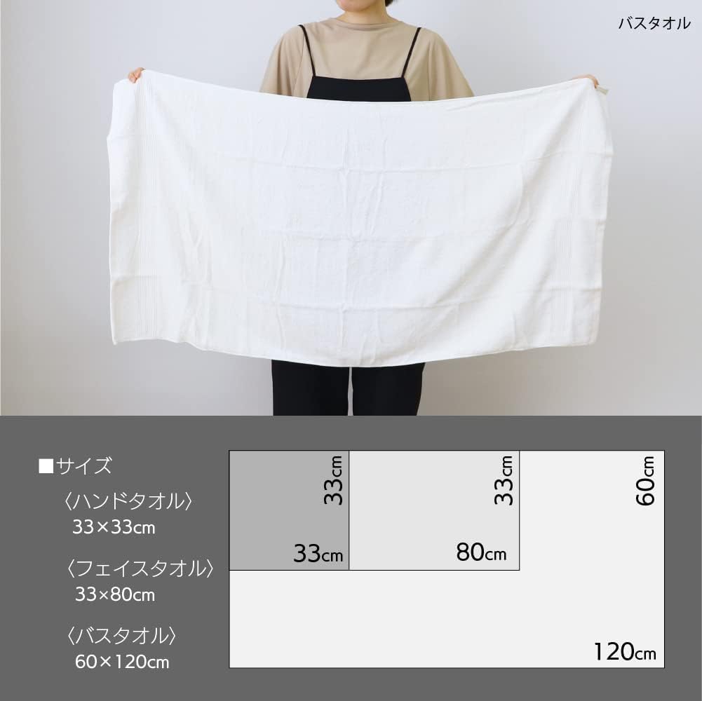 バスタオル 60×120cm ネイビー